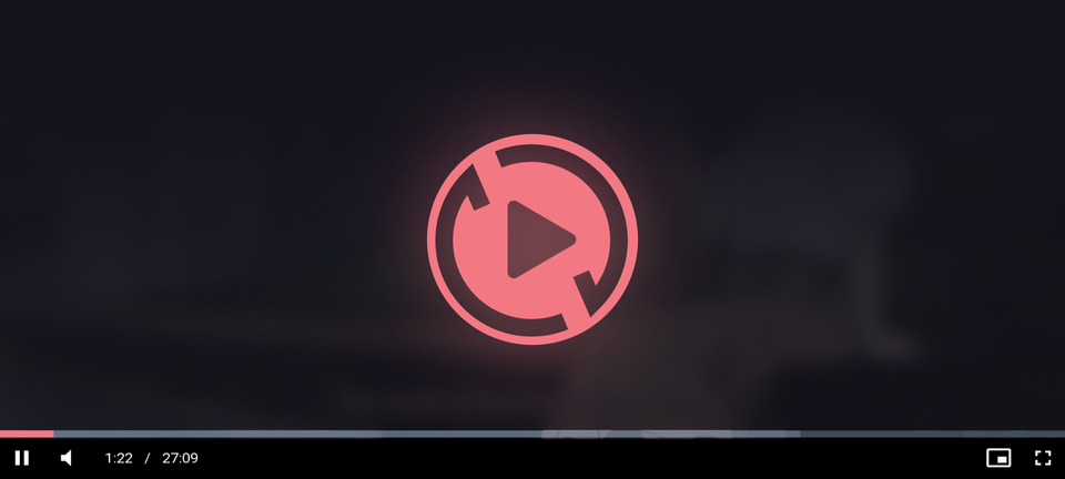 Video player with Sync logo in the middle
